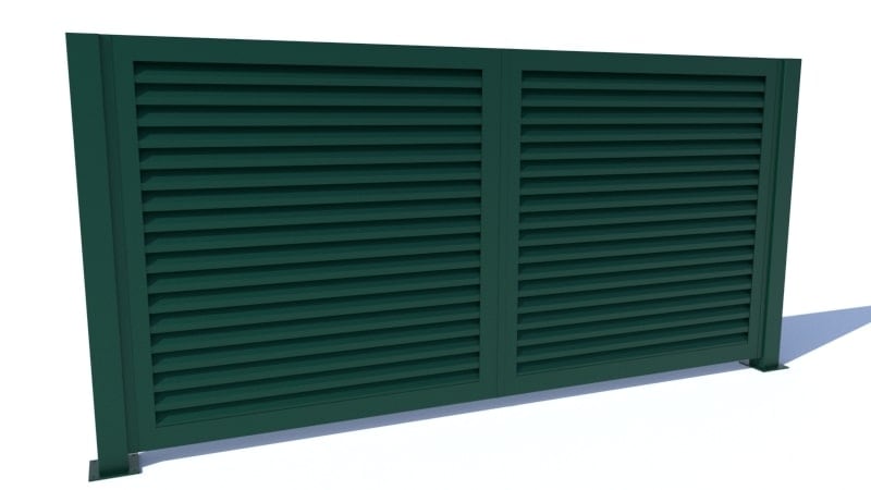 ALUX hliníkové ploty - křídlová vjezdová brána barva II